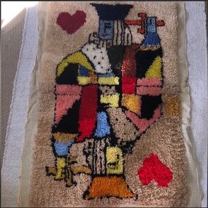 VINTAGE 🖤 King of Hearts Wall Tapestry from 1970’s